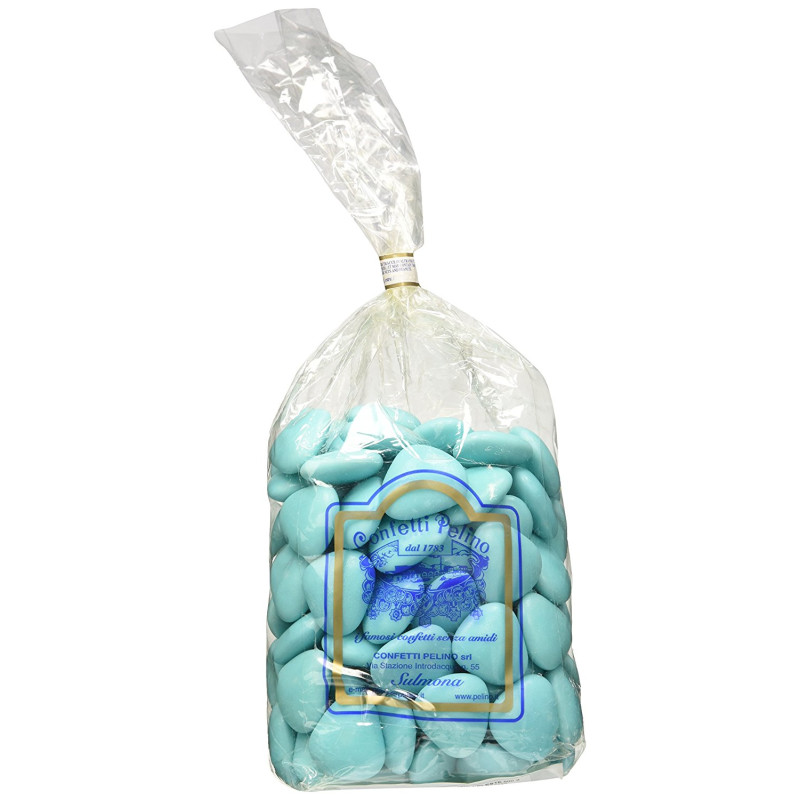 Confetti Celeste Cuore di Cioccolato 500 gr Confetti Pelino Sulmona