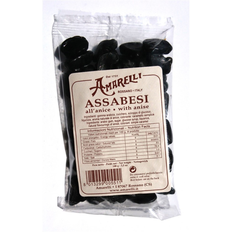 Assabesi all'anice sacchetto 100g - Liquirizia Amarelli