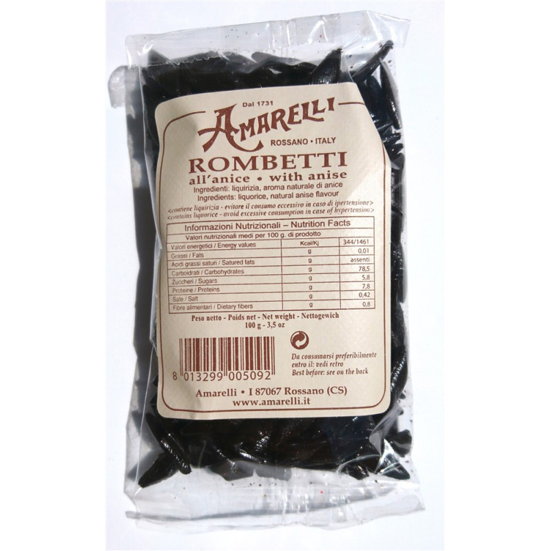 Amarelli - Rombetti Diamond shaped liquorice lightly flavoured with anise 100 gr