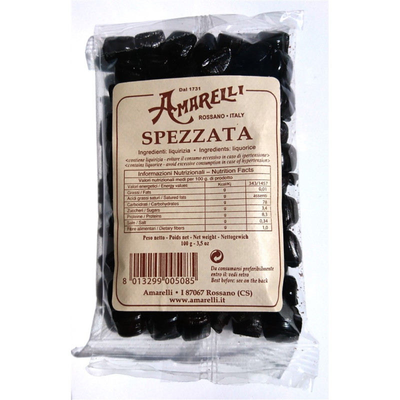 Amarelli - Spezzata Pure Liquorice without extra aromas in regular pieces 100 gr