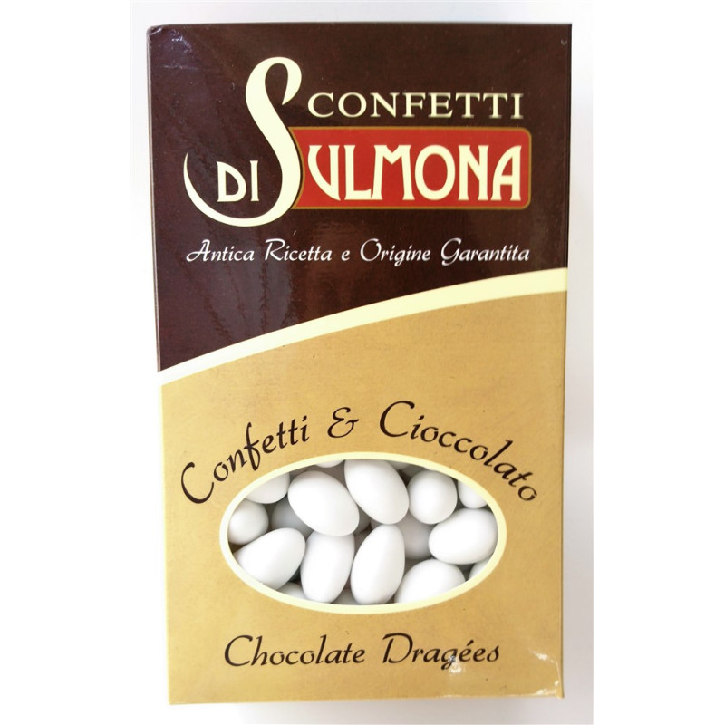 Sugared almonds from Sulmona - "Ciocomandorla", double chocolate, White - 1 Kg