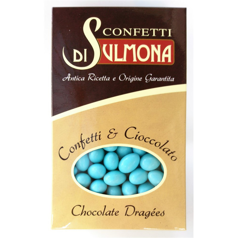 Sugared almonds from Sulmona - "Ciocomandorla", double chocolate, L.Blue - 1 Kg