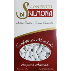 Sugared almonds from Sulmona - Classic with Almond, White - 500 gr