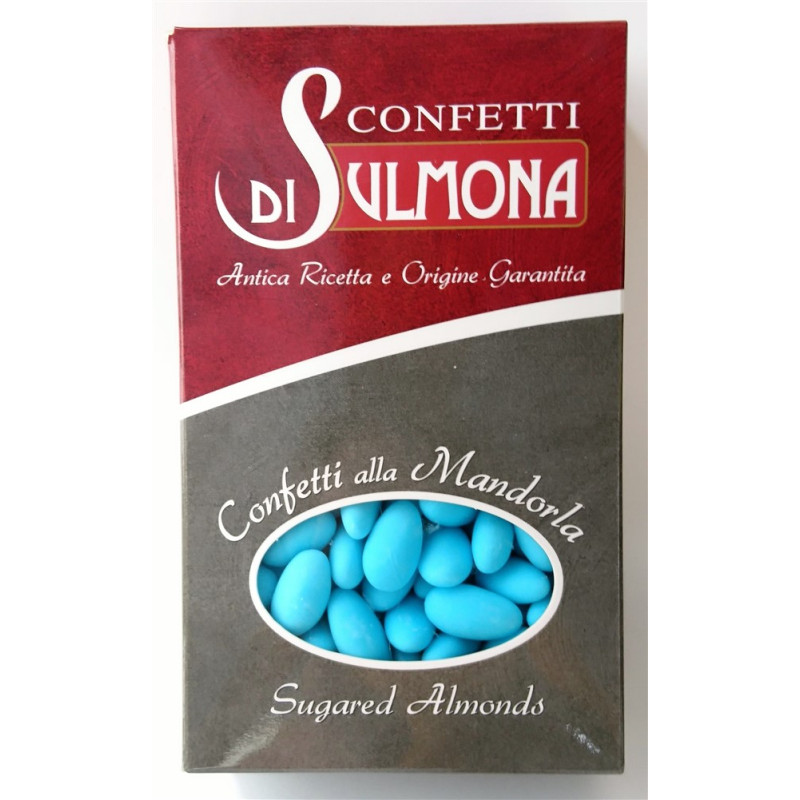 Sugared almonds from Sulmona - Classic with Almond, Light Blue - 1000 gr