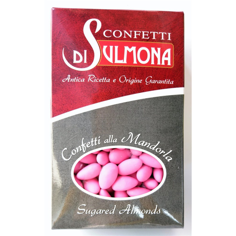 Sugared almonds from Sulmona - Classic with Almond, Pink - 500 gr