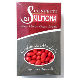 Sugared almonds from Sulmona - Classic with Almond, Red -...