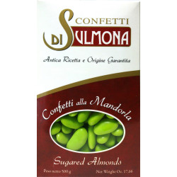 Sugared almonds from Sulmona - Classic with Almond, Green - 1000 gr