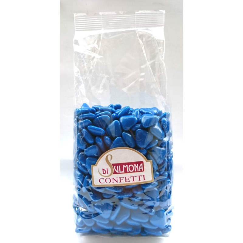 Sugared almonds from Sulmona - Mini Chocolate Heart Shaped, Light Blue - 500 gr