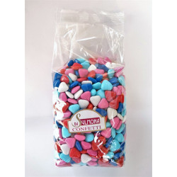 Sugared almonds from Sulmona - Mini Chocolate Hearts, Random Colours - 1000 gr