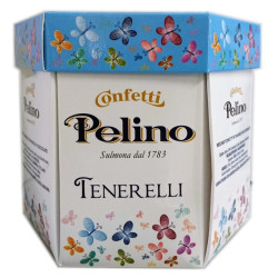 Confetti Pelino - Sugared Almonds "Ciocomandorla" - L.Blue with Chocolate - 300g