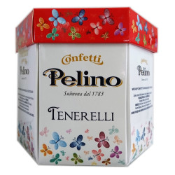 Confetti Pelino - Sugared Almonds "Ciocomandorla" - Red with Chocolate - 300 gr