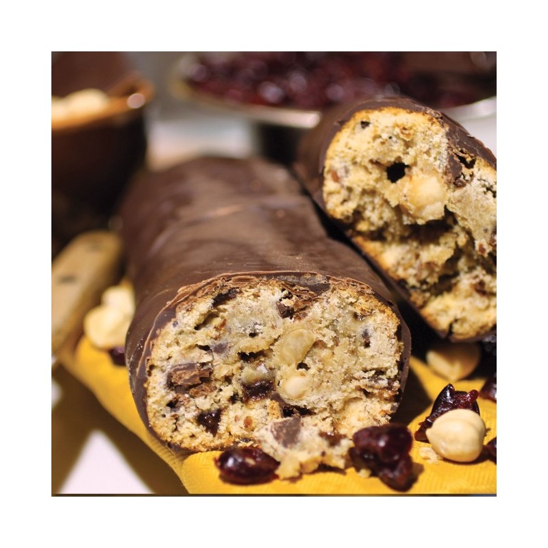 Dolci Aveja - A Tronchetto noisettes et amandes aux raisins enrobés de chocolat noir 500 gr