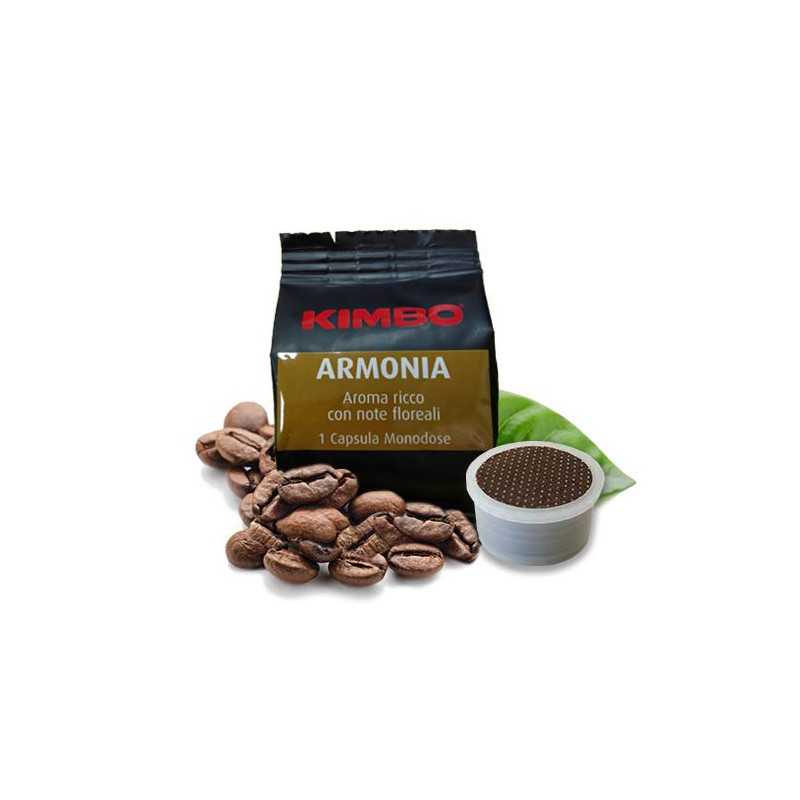 100 Capsule Caffè - Miscela Armonia 100% Arabica - Comp. Lavazza Espresso Point - Kimbo