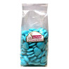 Sugared almonds from Sulmona - Chocolate Heart Shaped, Light Blue - 1000 gr