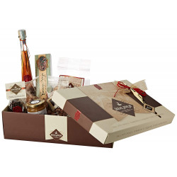 Pacco Magnifico - Miele Millefiori 250g, Torrone Classico Aquilano 200g, Liquore Abruzzese 20cl, Fiori di Mandorla 200g, Tozzet