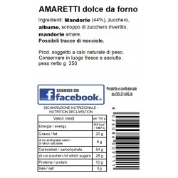 Amaretti - Biscotti Alle Mandorle - 350 gr - Dolci Aveja