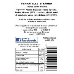 Ferratelle al Farro Abruzzesi - 200 gr - Dolci Aveja