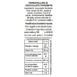 Ferratelline di Cioccolato Fondente - 100 gr - Dolci Aveja