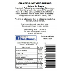 Dolci Aveja - Ciambelline avec vin blanc 400 gr