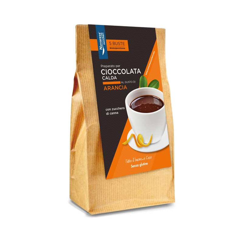 Hot Chocolate - Orange Flavor- 5x25g - 125g - Novarese Zuccheri