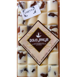 White Chocolate Bar with Raisins - 90 gr - Dolci Aveja