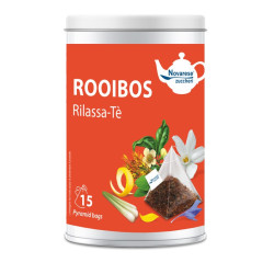 Tè Rooibos Rilassa-te, Barattolo con 15 Filtri Piramidali da 2,25g - Novarese Zuccheri