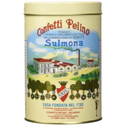 Confetti Pelino Sulmona dal 1783 almond white Sicilia, gift box in metal 500 gr