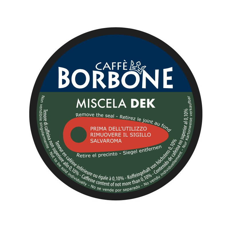 90 Capsule Miscela Dek - Compatibili con Dolce Gusto - Caffè Borbone