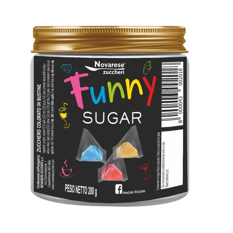 Funny Sugar, lo Zucchero Colorato - Barattolo da 40 pz - Novarese Zuccheri