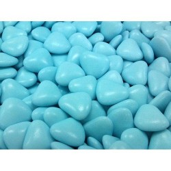Confetti Cioccolato Azzurri Bambino forma cuore - 200 gr - Confetti Pelino Sulmona dal 1783
