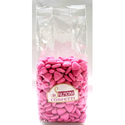 Sugared almonds from Sulmona - Mini Chocolate Heart Shaped, Pink - 1000 gr