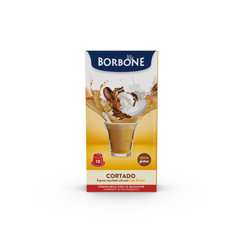 10 Capsule Comp. Nespresso - Cortado - Caffè Borbone