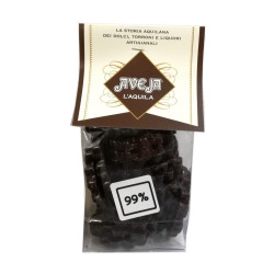 Ferratelline di Cioccolato Fondente Puro 99% - 100 gr - Dolci Aveja