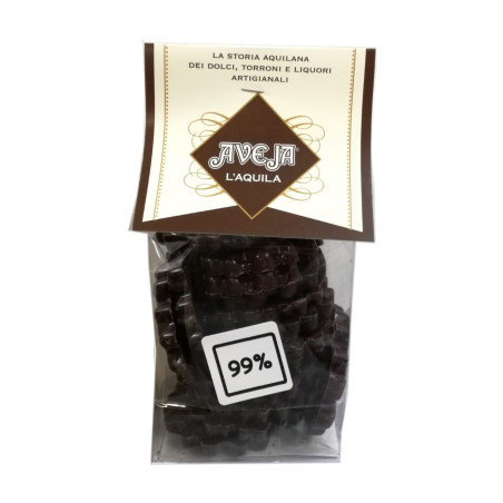 Ferratelline di Cioccolato Fondente Puro 99% - 100 gr - Dolci Aveja