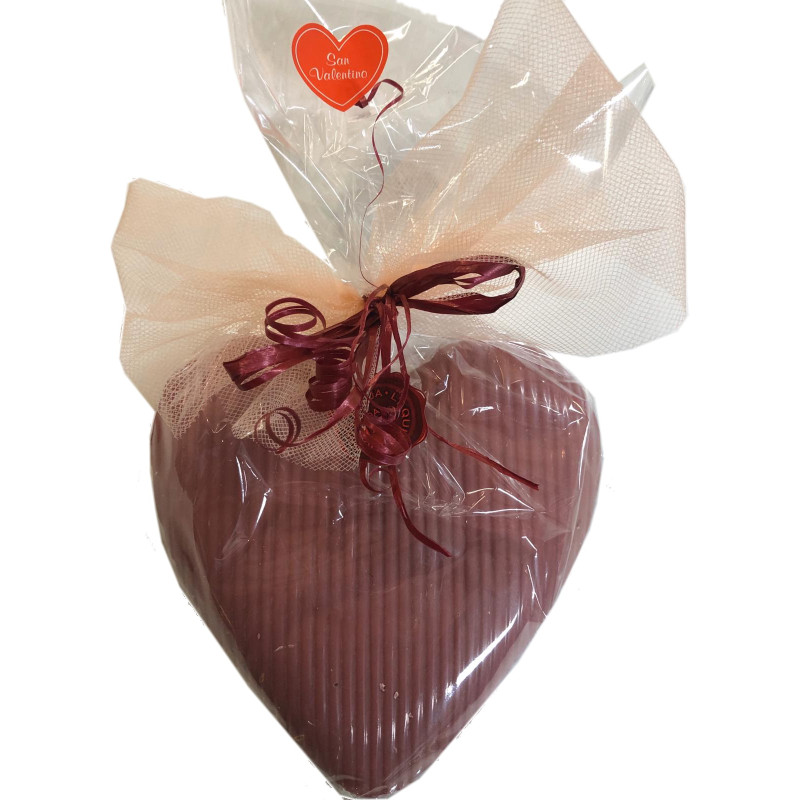 Cuore di Cioccolato Rosa - 200 g - Dolci Aveja