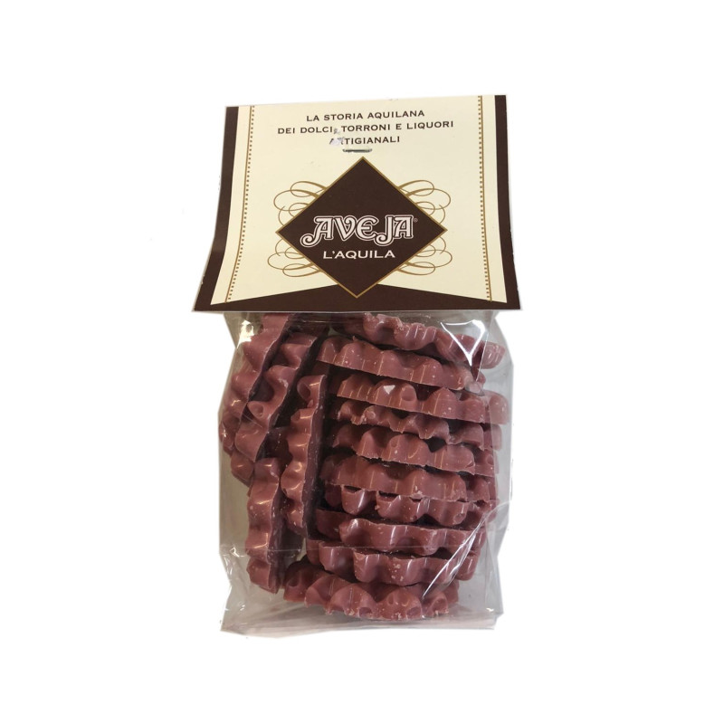 Ferratelline di Cioccolato Rosa - 100 gr - Dolci Aveja