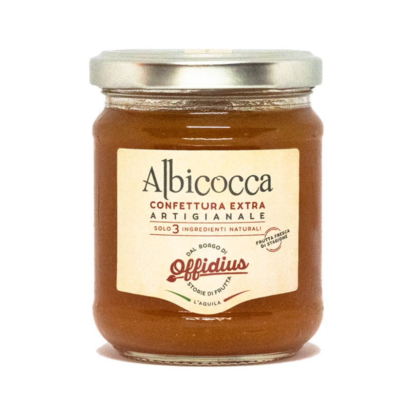 Confettura Extra di Albicocca - Marmellata con FRUTTA DI PRIMA SCELTA - 220 gr - Offidius
