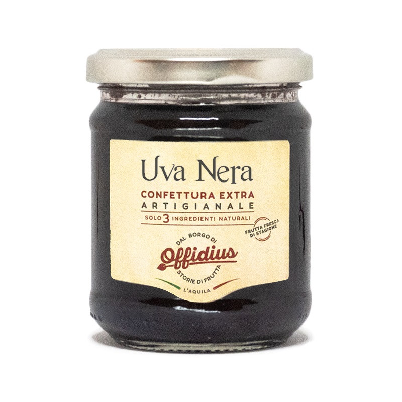 Offidius - EXTRA Jam from Black Grapes - 220 gr - Made in Italy