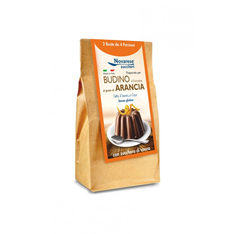 Preparato per Budino di Cioccolato al gusto Arancia - 150 gr - Novarese Zuccheri