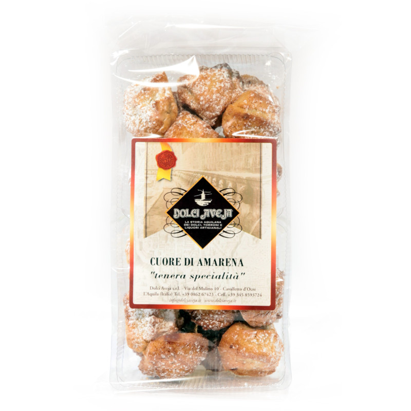 Cuore Di Amarena - Biscotti Alle Mandorle - 350 gr - Dolci Aveja