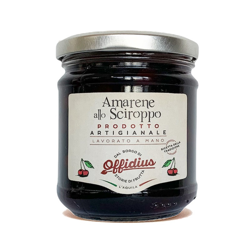 Amarene allo Sciroppo, Frutta di Prima Scelta - 220 g - Offidius