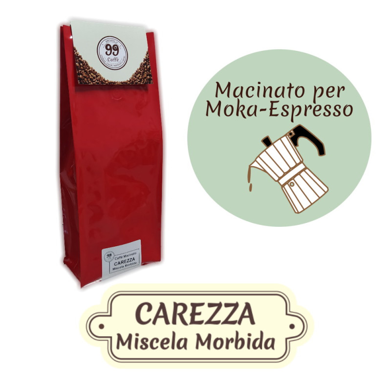 Caffè Macinato - Miscela Carezza - 500 g - 99 Caffè® di Dolci Aveja