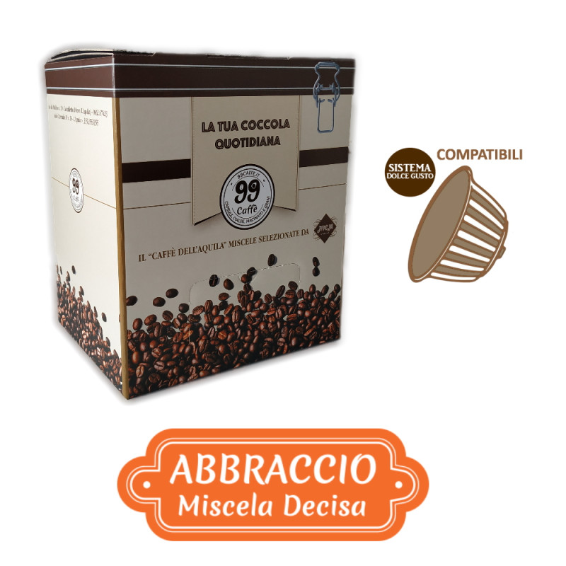 50 Capsule compatibili Dolce Gusto - Abbraccio, Miscela Decisa - 99 Caffè