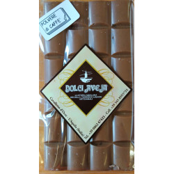 Milk Chocolate Bar Enriched with Ground Coffee - 90 gr - Dolci Aveja