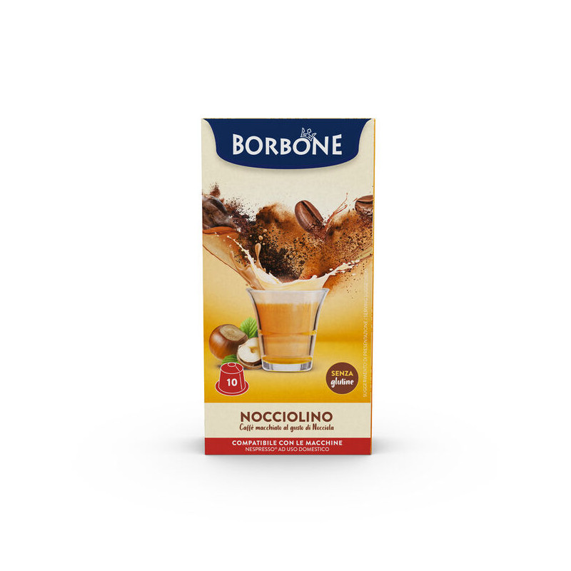 10 Capsule Comp. Nespresso - Nocciolino - Caffè Borbone
