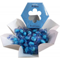 Confetti Pelino - Sugared Almonds "Ciocomandorla" - L.Blue with Chocolate - 300g