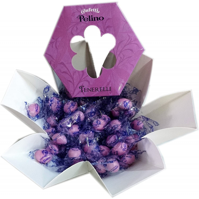 Confetti Pelino Monoporzionati in bustine singole - Ciocomandorla Rosa - 300g