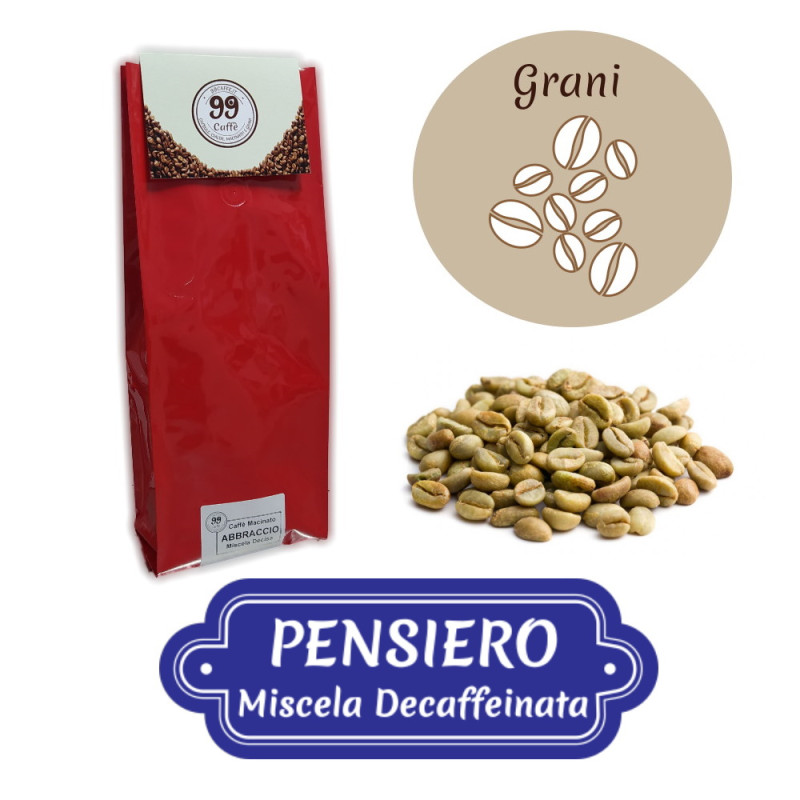 Caffè in Grani CRUDO - Miscela Pensiero - 1000 g - 99 Caffè