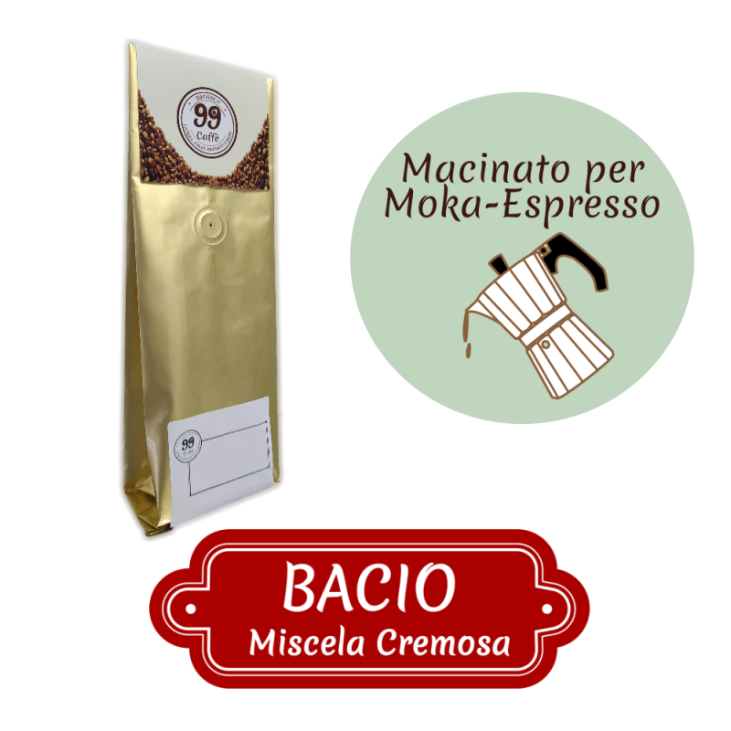 Caffè Macinato - Miscela Bacio - 200 g - 99 Caffè