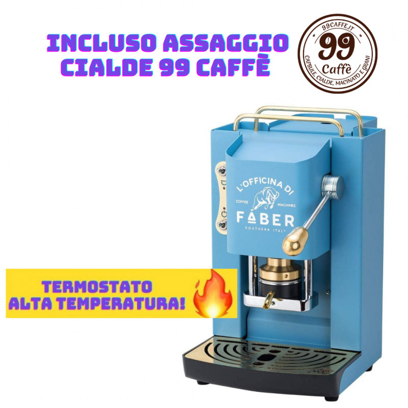 Macchinetta Cialde ESE 44mm - PRO Deluxe Termostato Alta Temperatura dettagli ottone - Faber